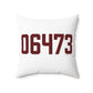 06473 North Haven Connecticut Zip Code Polyester Square Pillow