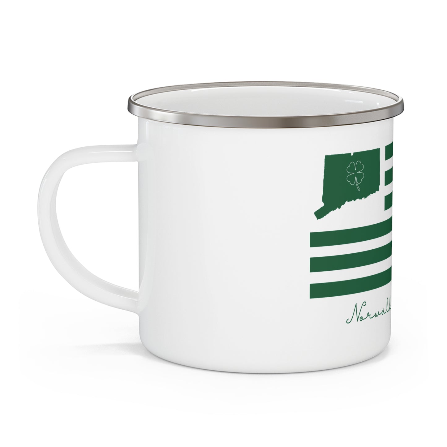 Norwalk Connecticut St. Patrick's Day Enamel Camping Mug