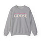 Just a kid listening to Goose - Peach & Pink Unisex Heavy Blend™ Crewneck Sweatshirt