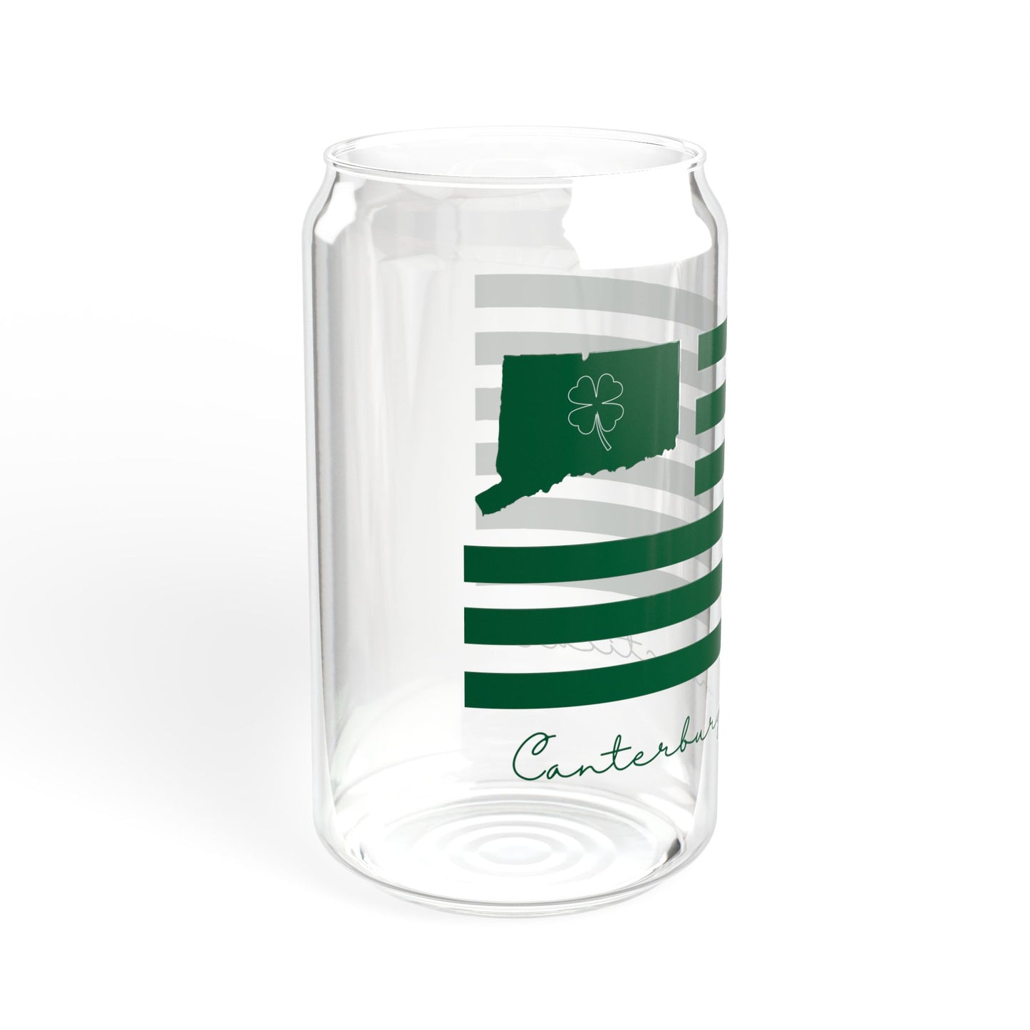 Canterbury Connecticut St. Patrick’s Day Flag Sipper Glass, 16oz