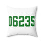 06235 Chaplin Connecticut Zip Code Spun Polyester Square Pillow