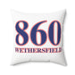 860 Wethersfield Red, White & Blue Spun Polyester Square Pillow