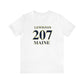 Lewiston 207 Maine Unisex Jersey Short Sleeve Tee