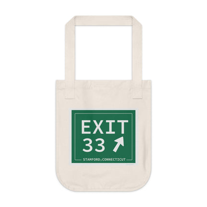 Vintage Exit 33 Merritt Parkway Sign Organic Canvas Tote Bag