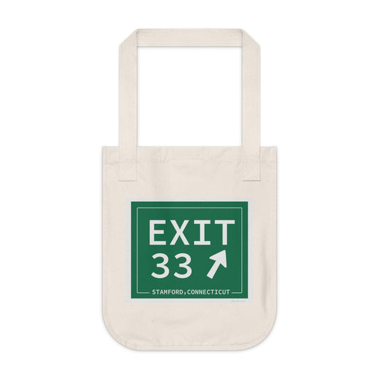 Vintage Exit 33 Merritt Parkway Sign Organic Canvas Tote Bag