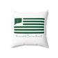 Griswold  Connecticut St. Patrick’s Day Flag Spun Polyester Square Pillow