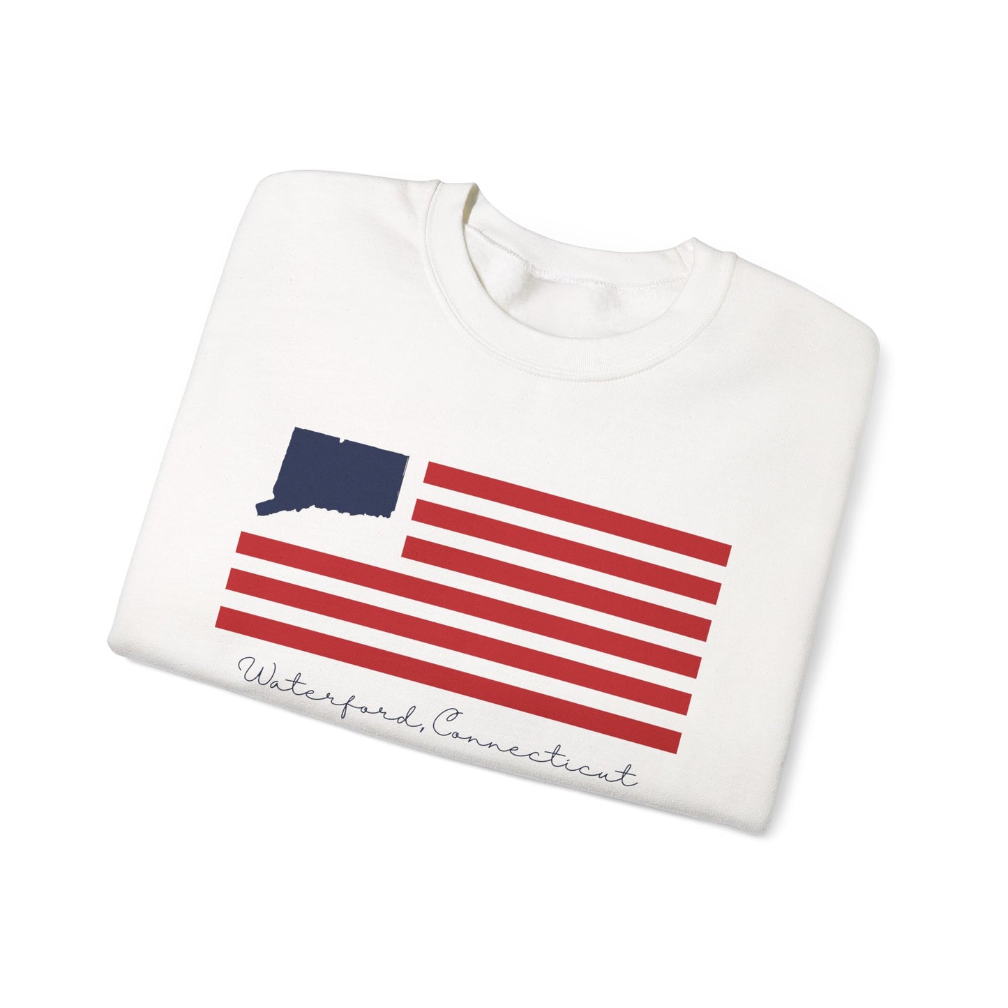 Waterford Connecticut Flag Unisex Heavy Blend™ Crewneck Sweatshirt