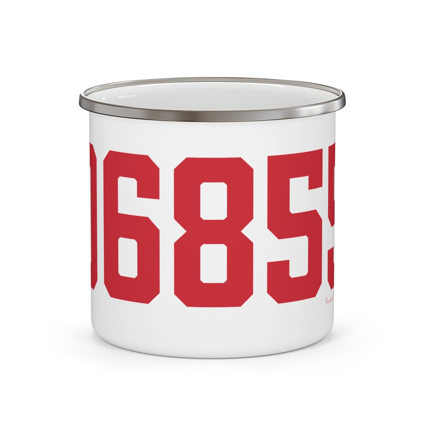 06855 Norwalk Connecticut Zip Code Enamel Camping Mug