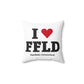 I Heart FFLD Spun Polyester Square Pillow