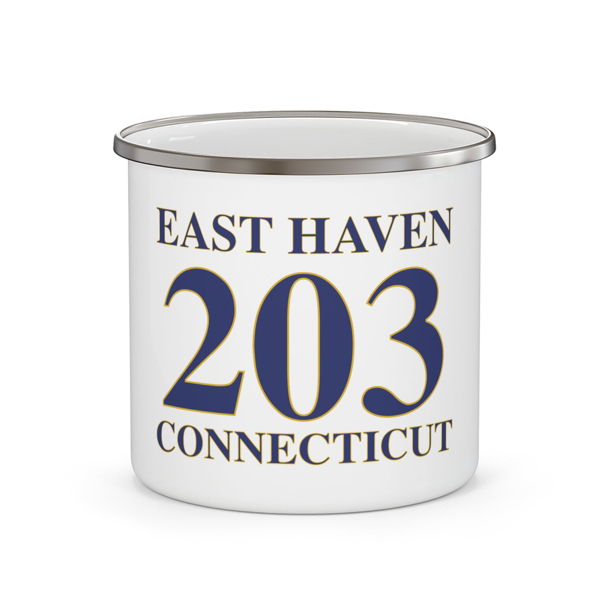 East Haven 203 Connecticut Enamel Camping Mug