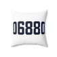 06880 Westport Connecticut Zip Code Spun Polyester Square Pillow