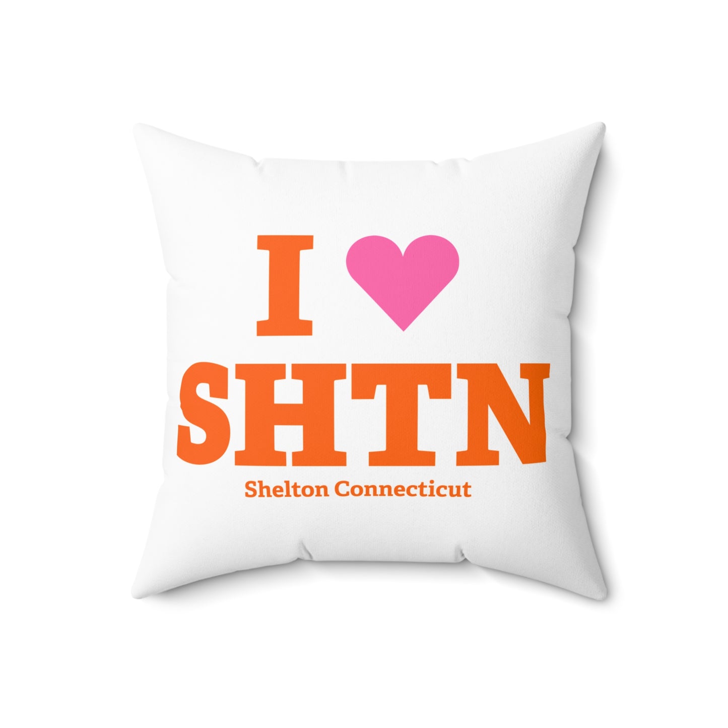 I Heart SHTN Spun Polyester Square Pillow