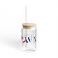 41 Tilt Newtown Glass Can with Straw and Lid, 16oz