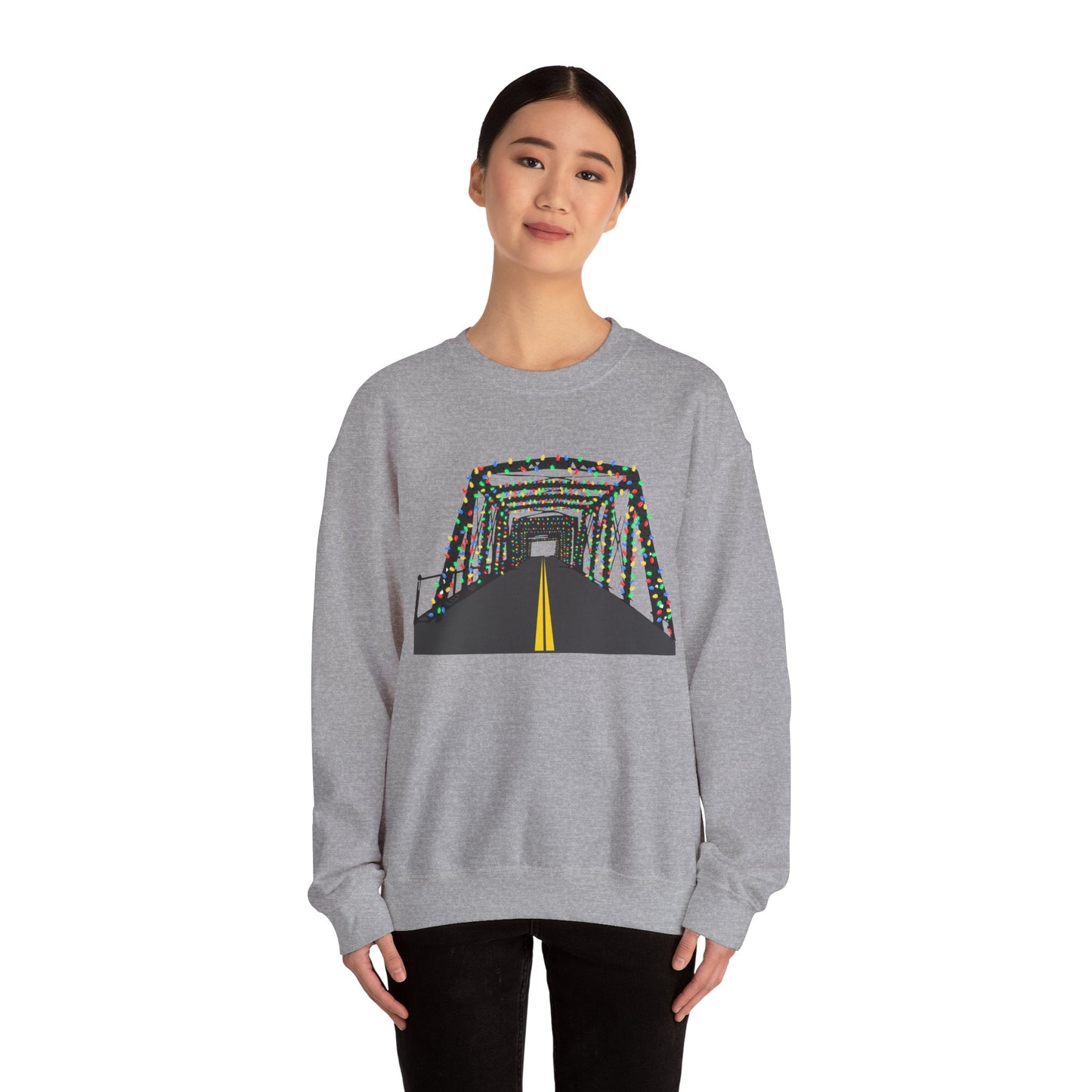 Saugatuck Bridge Lights Unisex Heavy Blend™ Crewneck Sweatshirt