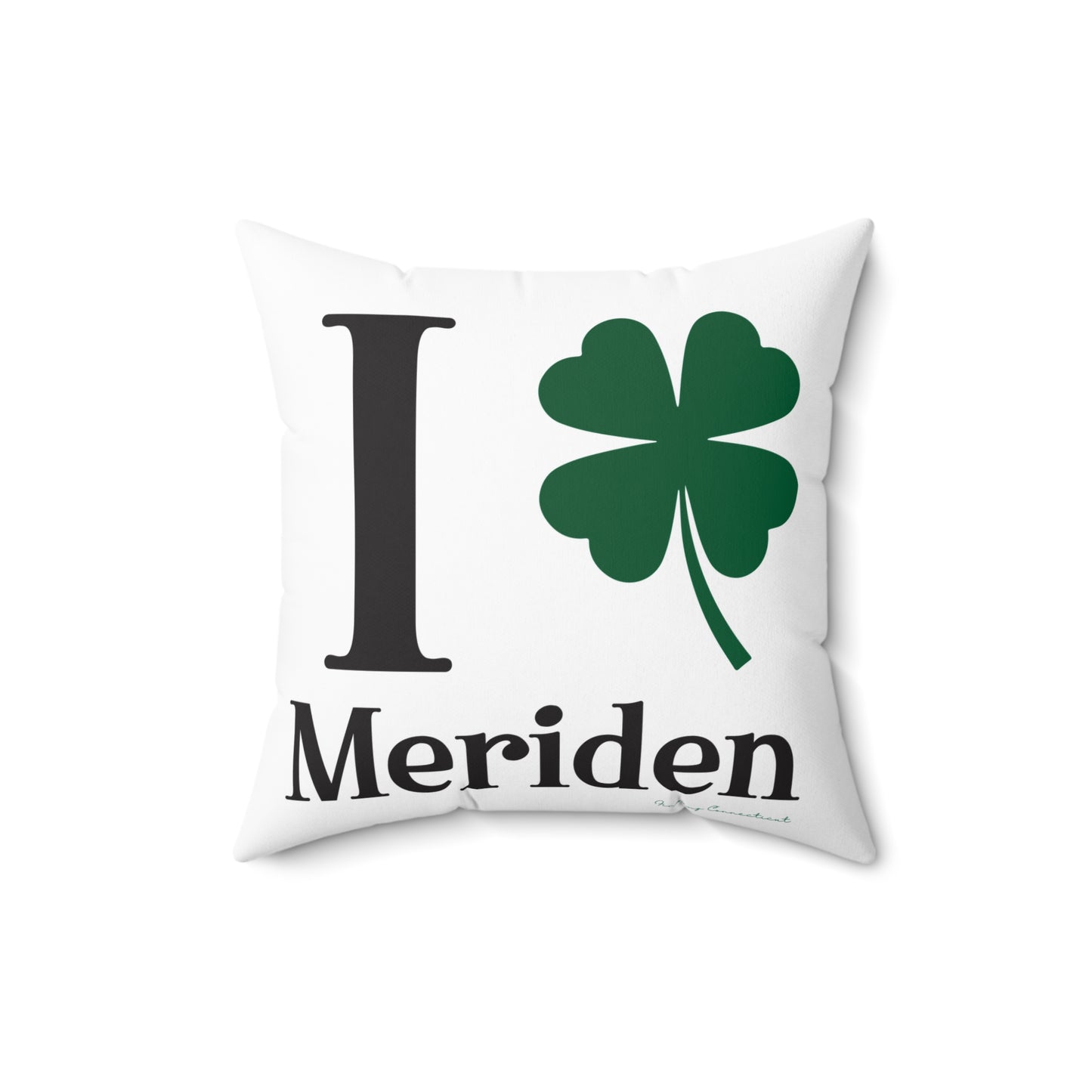I Clover Meriden Spun Polyester Square Pillow
