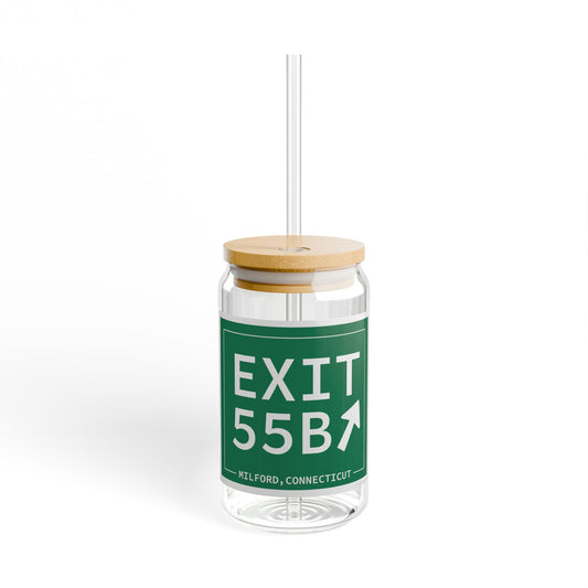 Vintage Exit 55B WCP Sign Sipper Glass, 16oz