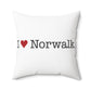 I Heart Norwalk. Spun Polyester Square Pillow
