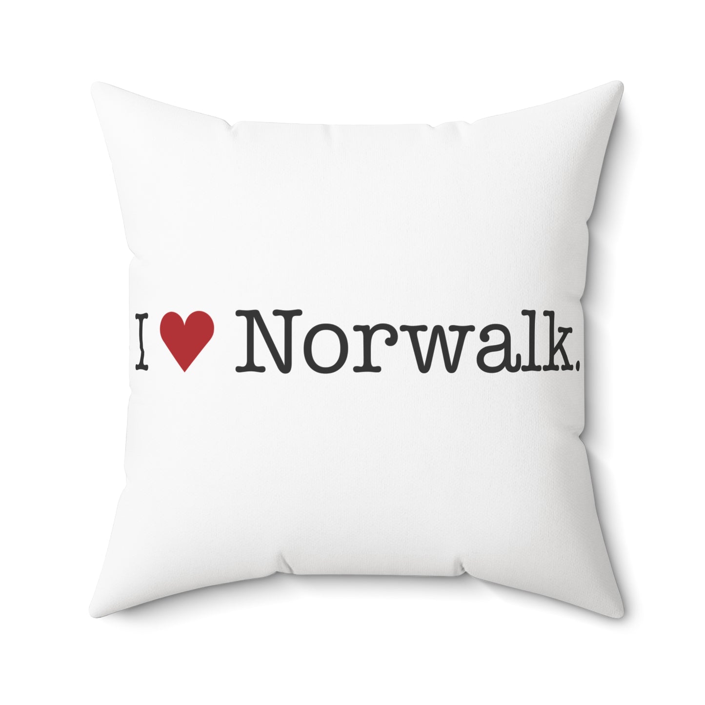 I Heart Norwalk. Spun Polyester Square Pillow