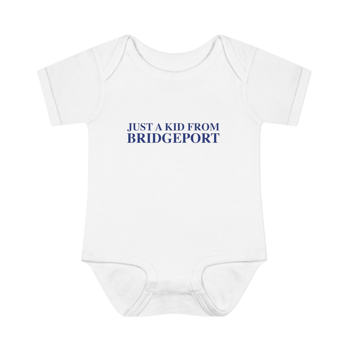 Just a kid from Bridgeport Infant Baby Rib Bodysuit