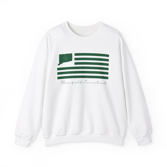 Bloomfield Connecticut St Patrick’s Day Flag Unisex Heavy Blend™ Crewneck Sweatshirt