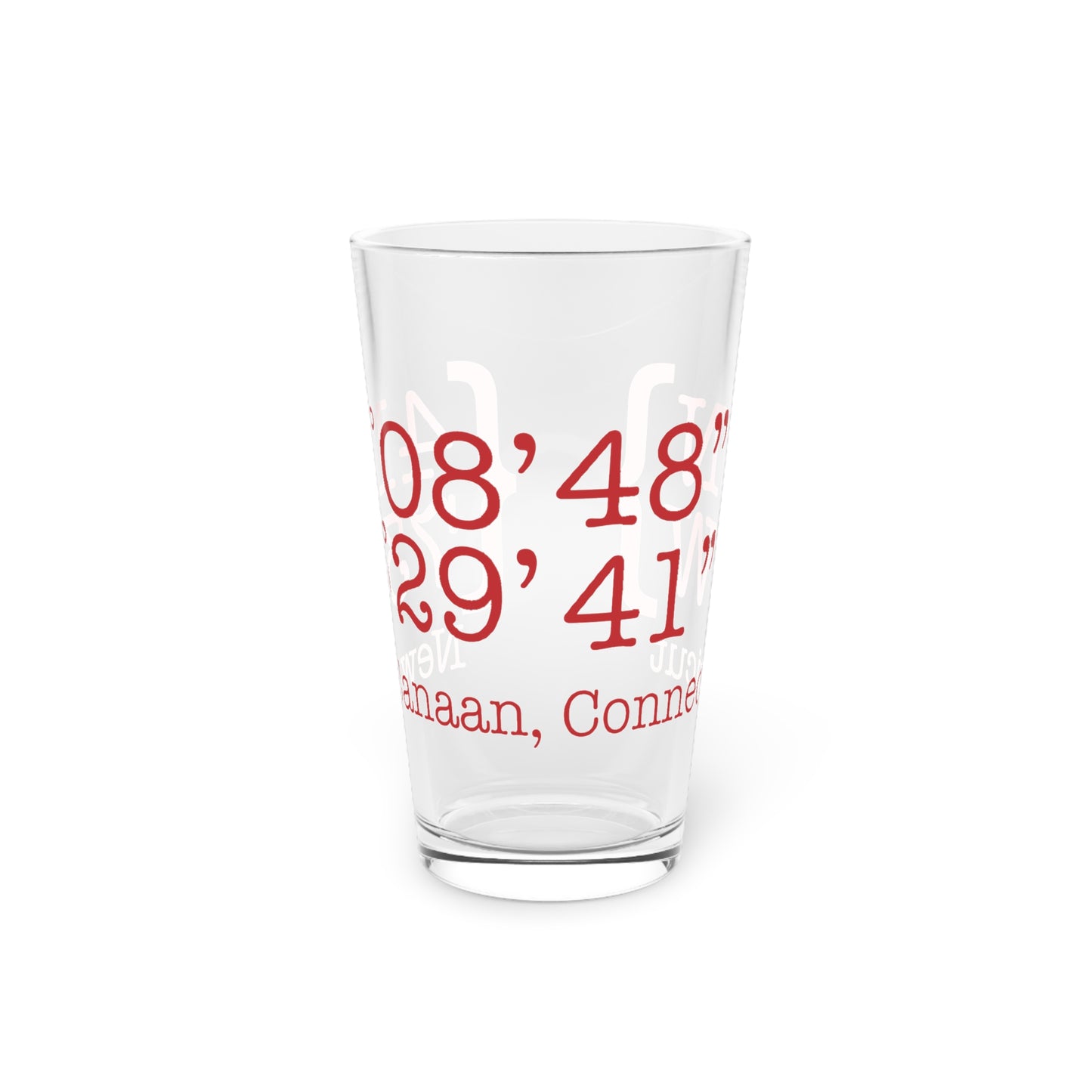New Canaan Coordinates Pint Glass, 16oz