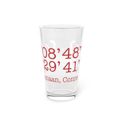 New Canaan Coordinates Pint Glass, 16oz