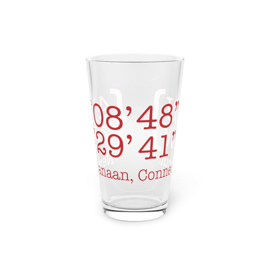 New Canaan Coordinates Pint Glass, 16oz