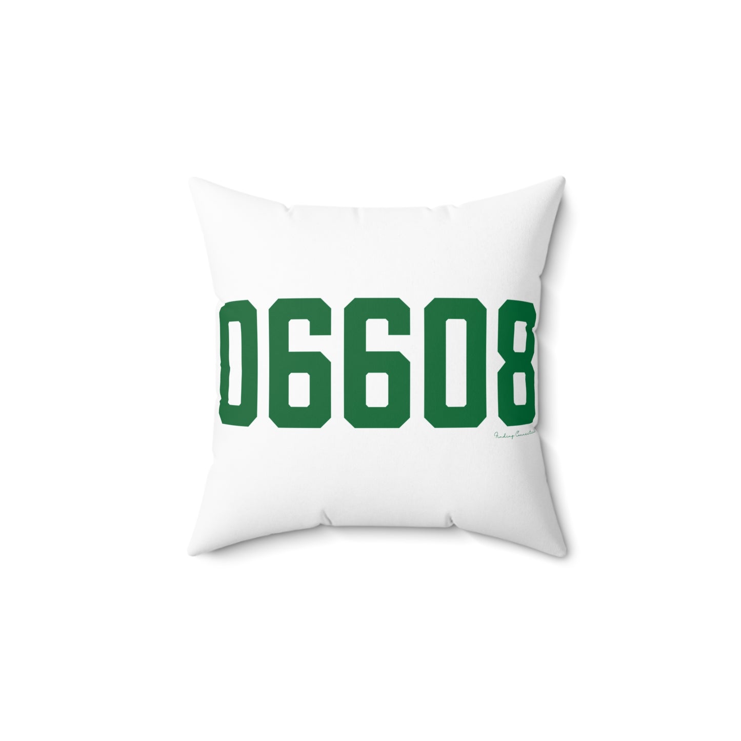 06608 Bridgeport Connecticut Zip Code Spun Polyester Square Pillow