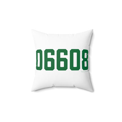 06608 Bridgeport Connecticut Zip Code Spun Polyester Square Pillow