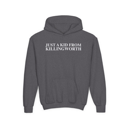 Just a kid from Killingworth Youth Heavy Blend Hooded Sweatshirt