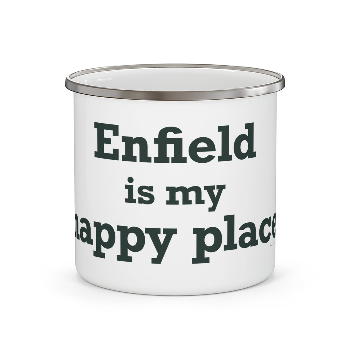 Enfield is My Happy Place Enamel Camping Mug