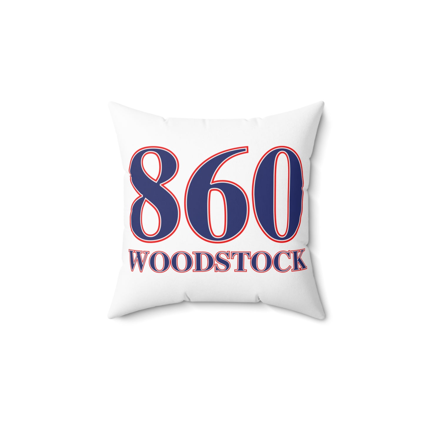 860 Woodstock Red, White & Blue Spun Polyester Square Pillow