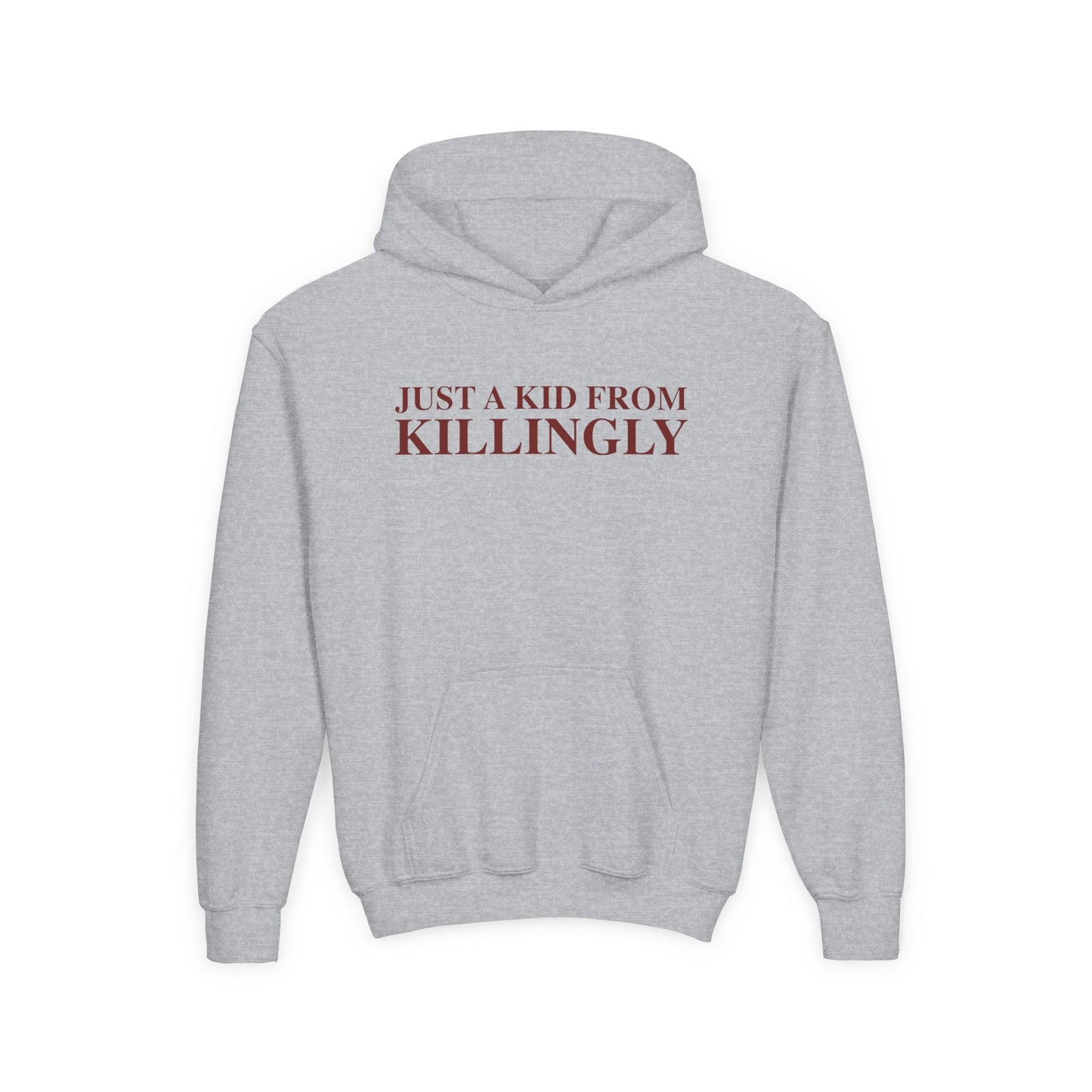 Just a kid from Killingly Youth Heavy Blend Hooded Sweatshirt