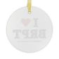 I Heart BRPT Glass Ornaments