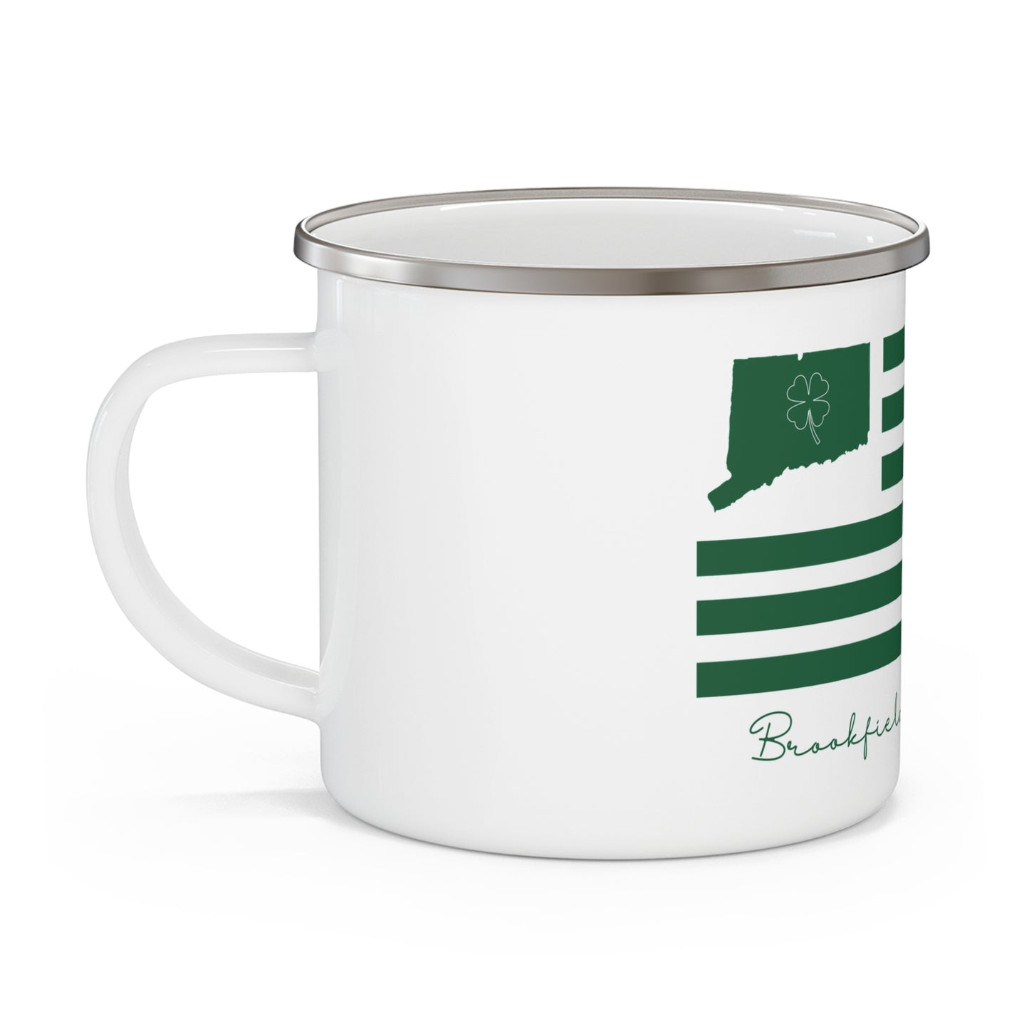 Brookfield Connecticut St. Patrick’s Day Flag Enamel Camping Mug