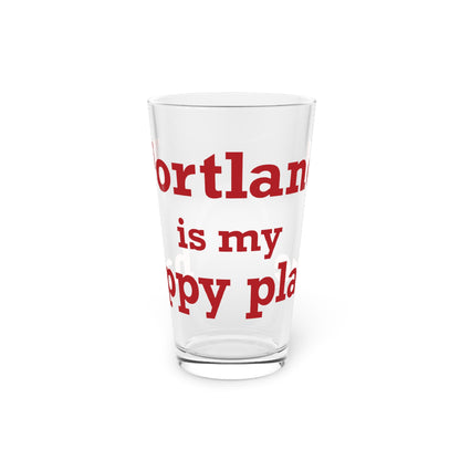 Portland is My Happy Place Pint Glass, 16oz