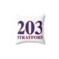 203 Stratford Red White & Blue Spun Polyester Square Pillow
