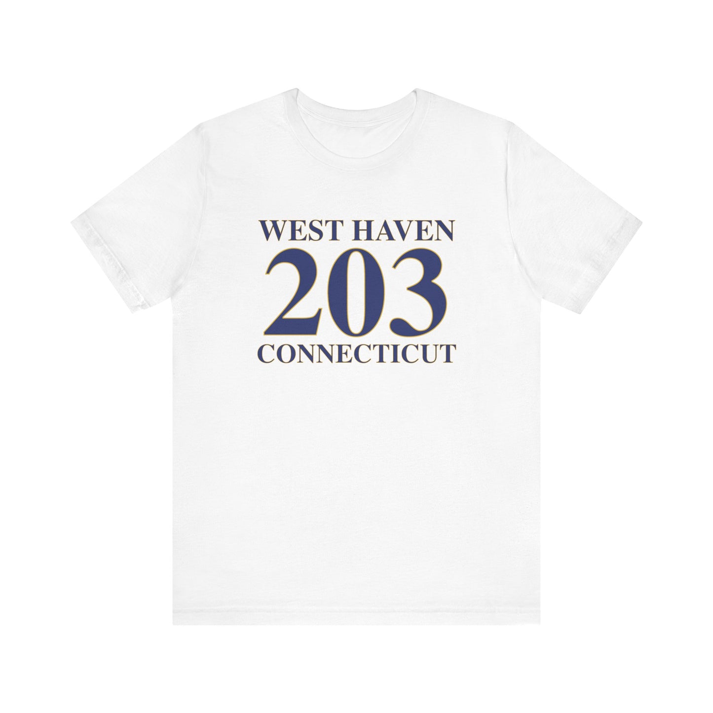 West Haven 203 Connecticut Unisex Jersey Short Sleeve Tee