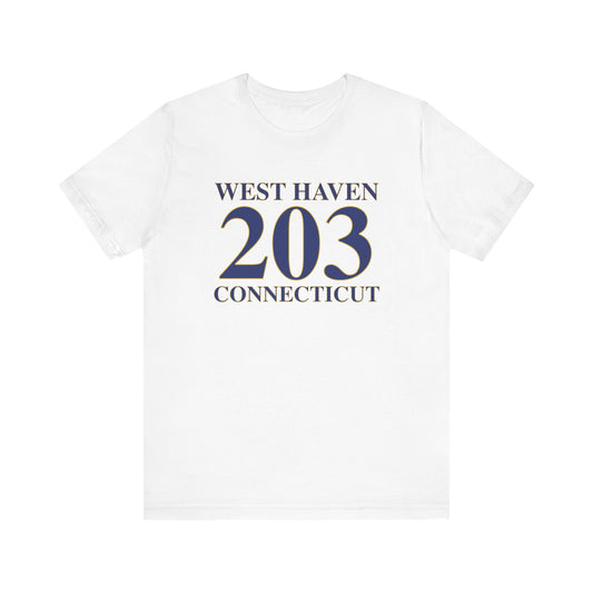 West Haven 203 Connecticut Unisex Jersey Short Sleeve Tee