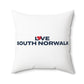 Love South Norwalk Spun Polyester Square Pillow