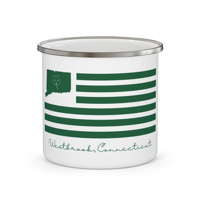 Westbrook Connecticut St. Patrick’s Day Flag Enamel Camping Mug