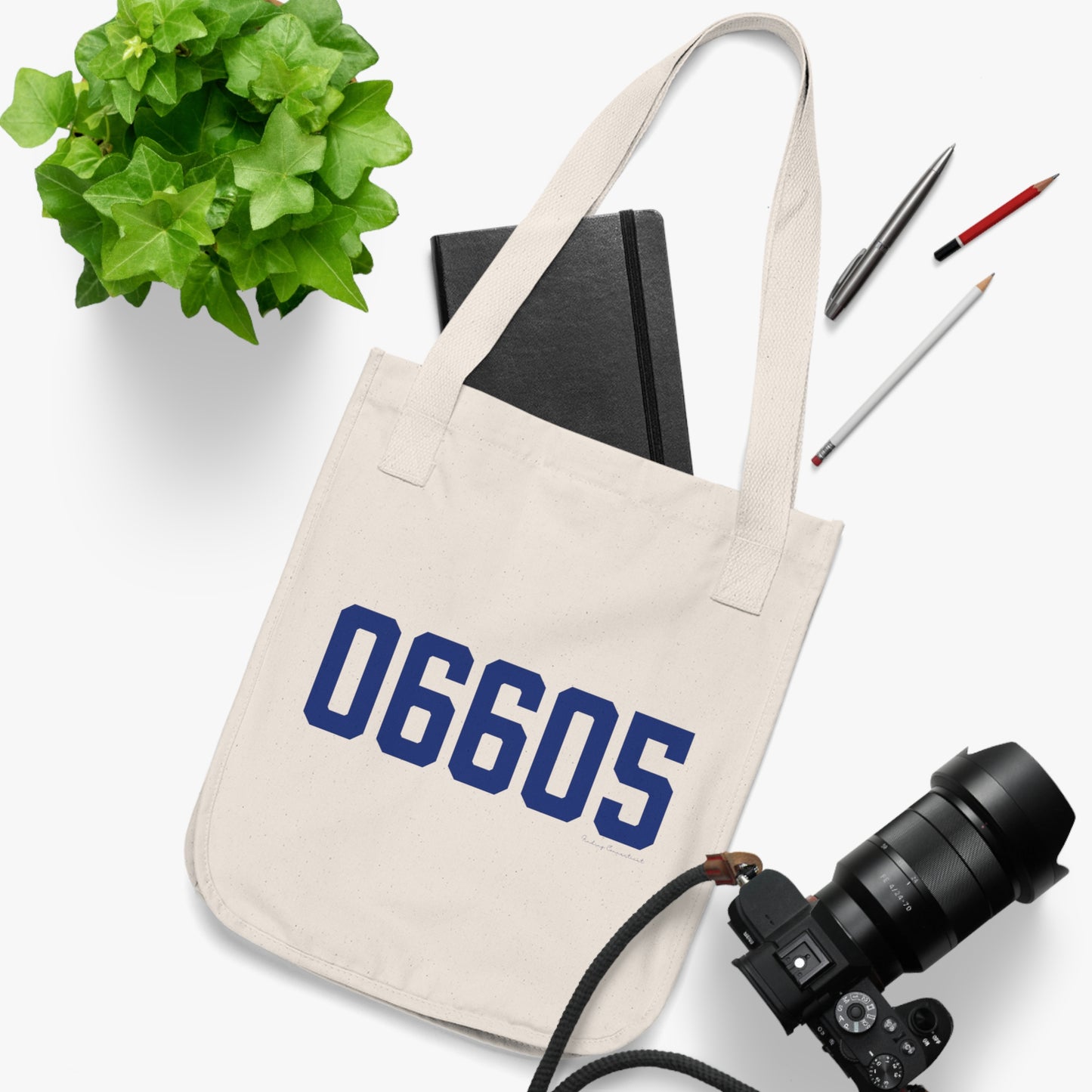 06605 Bridgeport Connecticut Zip Code Organic Canvas Tote Bag