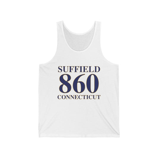 Suffield 860 Connecticut Unisex Jersey Tank Top