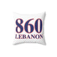 860 Lebanon Red, White & Blue Spun Polyester Square Pillow