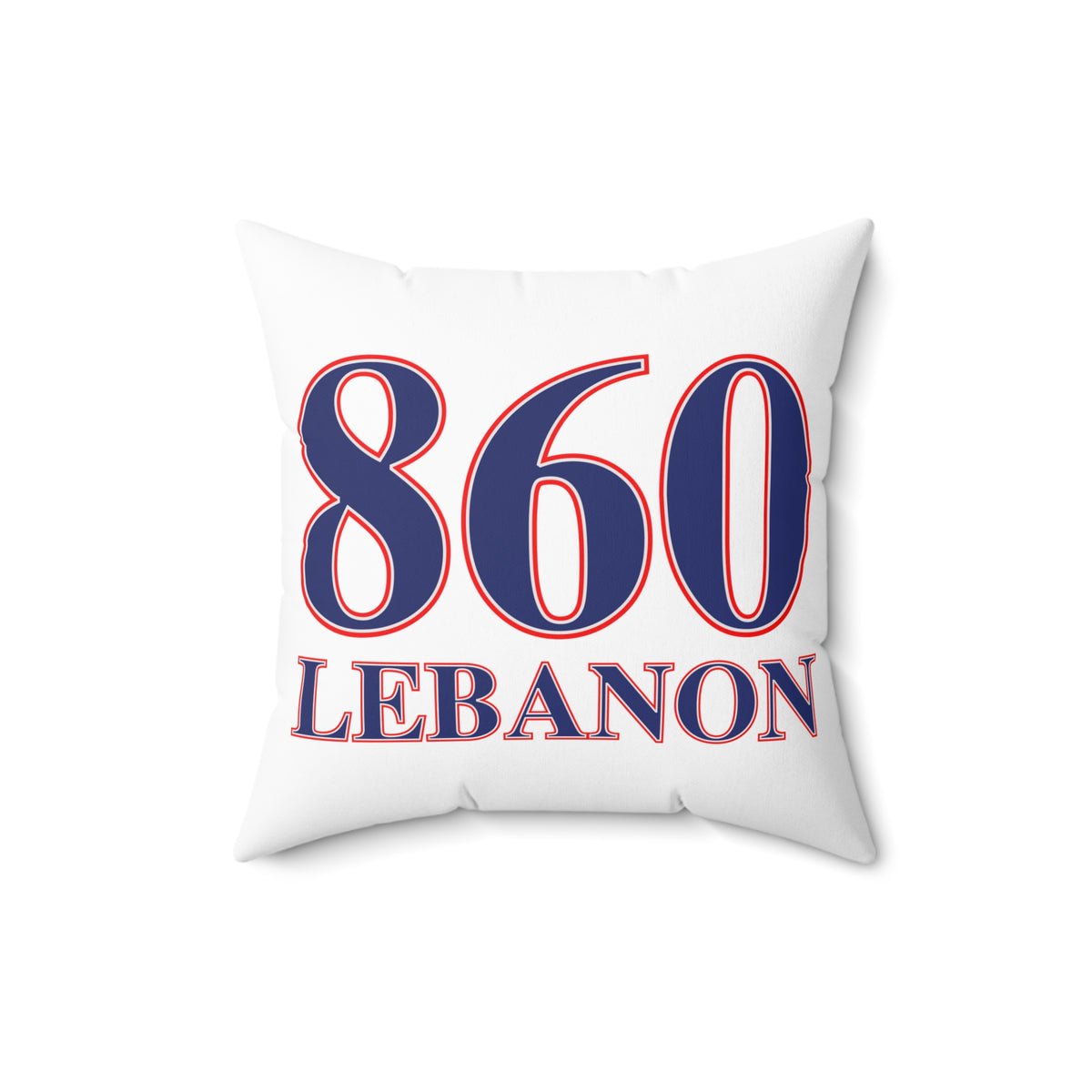 860 Lebanon Red, White & Blue Spun Polyester Square Pillow