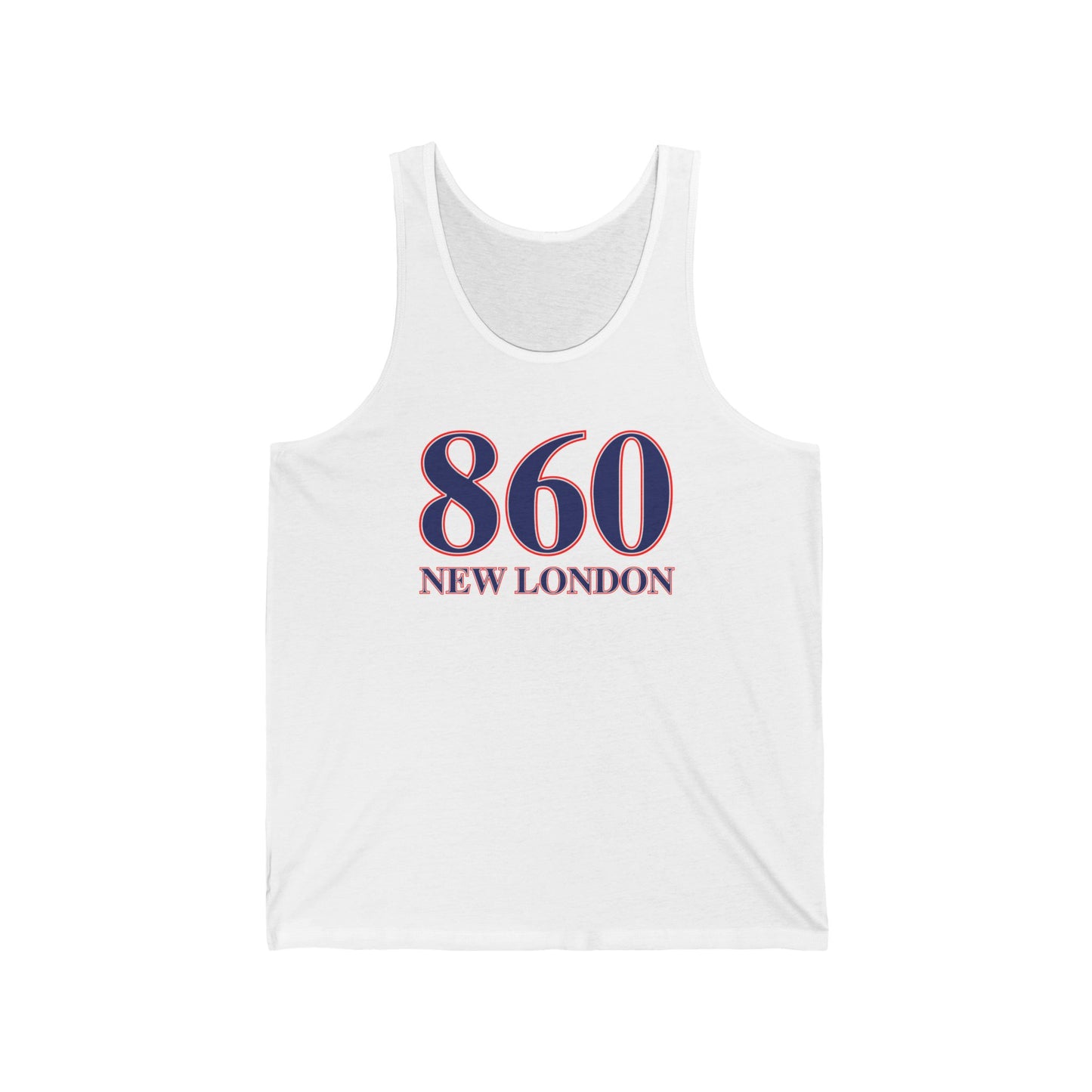 860 New London Red White & Blue Unisex Jersey Tank Top