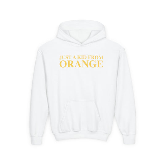 Just a kid from Orange Youth Heavy Blend Hooded Sweatshirt