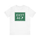 Vintage Exit 46 Merritt Parkway Sign Unisex Jersey Short Sleeve T-Shirt