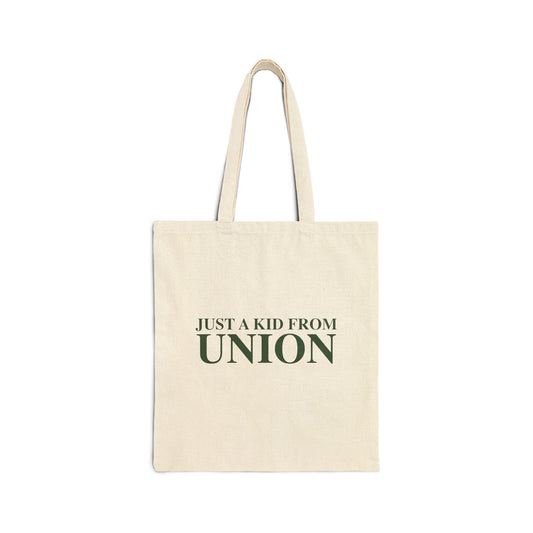 Just a kid from Union Cotton Canvas Tote Bag