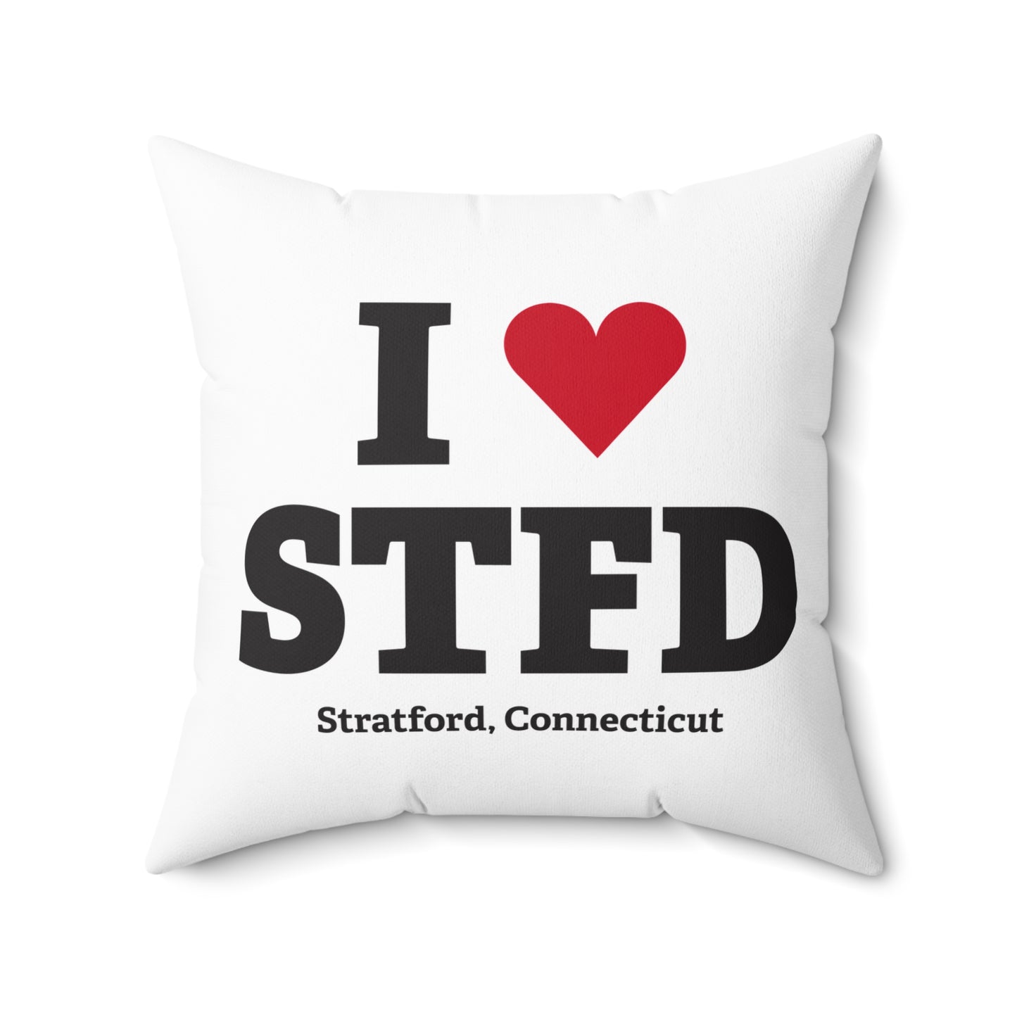 I Heart STFD Spun Polyester Square Pillow